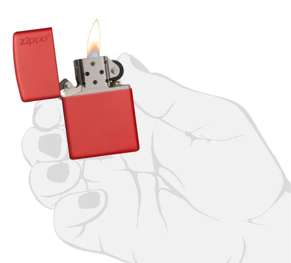 red matte zippo logo