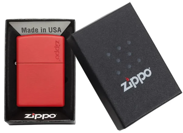 red matte zippo logo