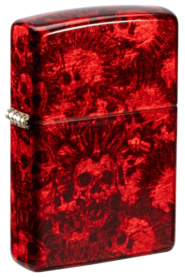 red punk skulls design