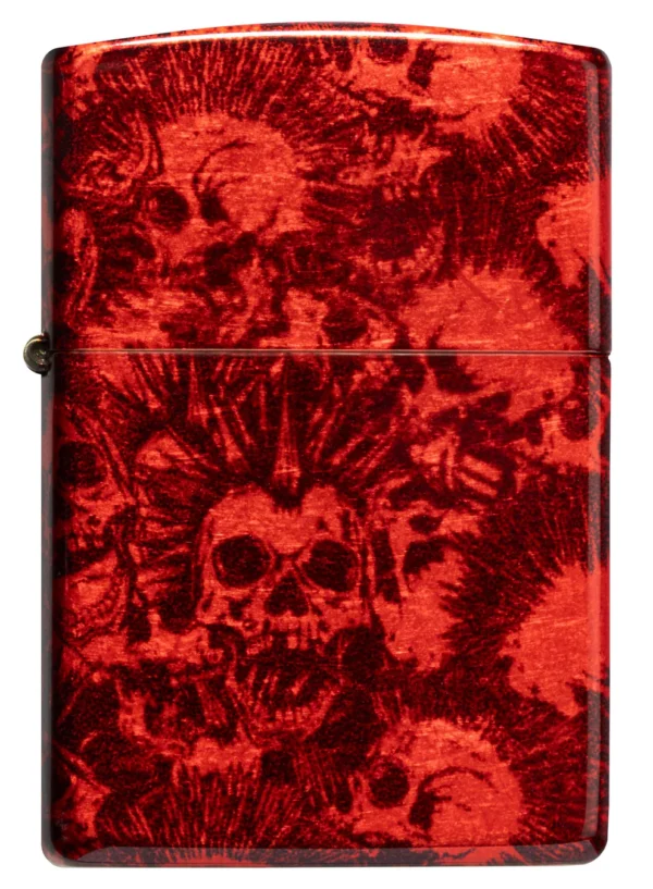 red punk skulls design