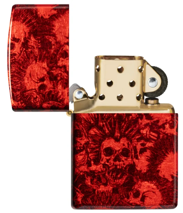 red punk skulls design