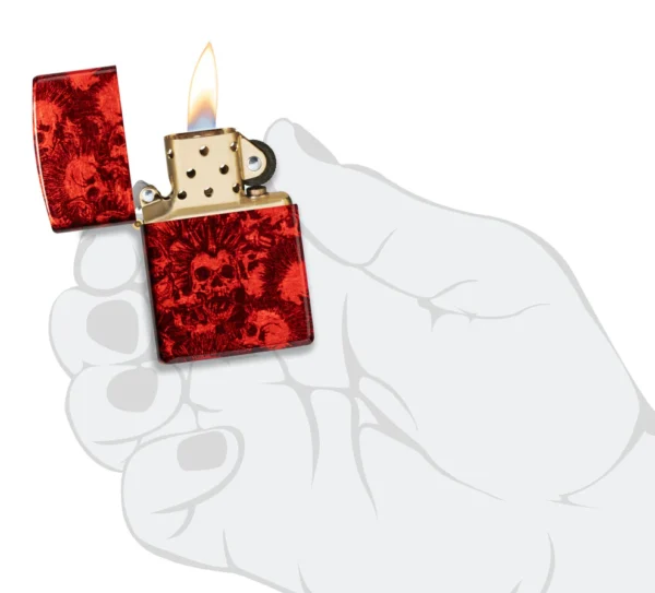 red punk skulls design