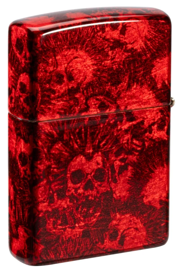 red punk skulls design