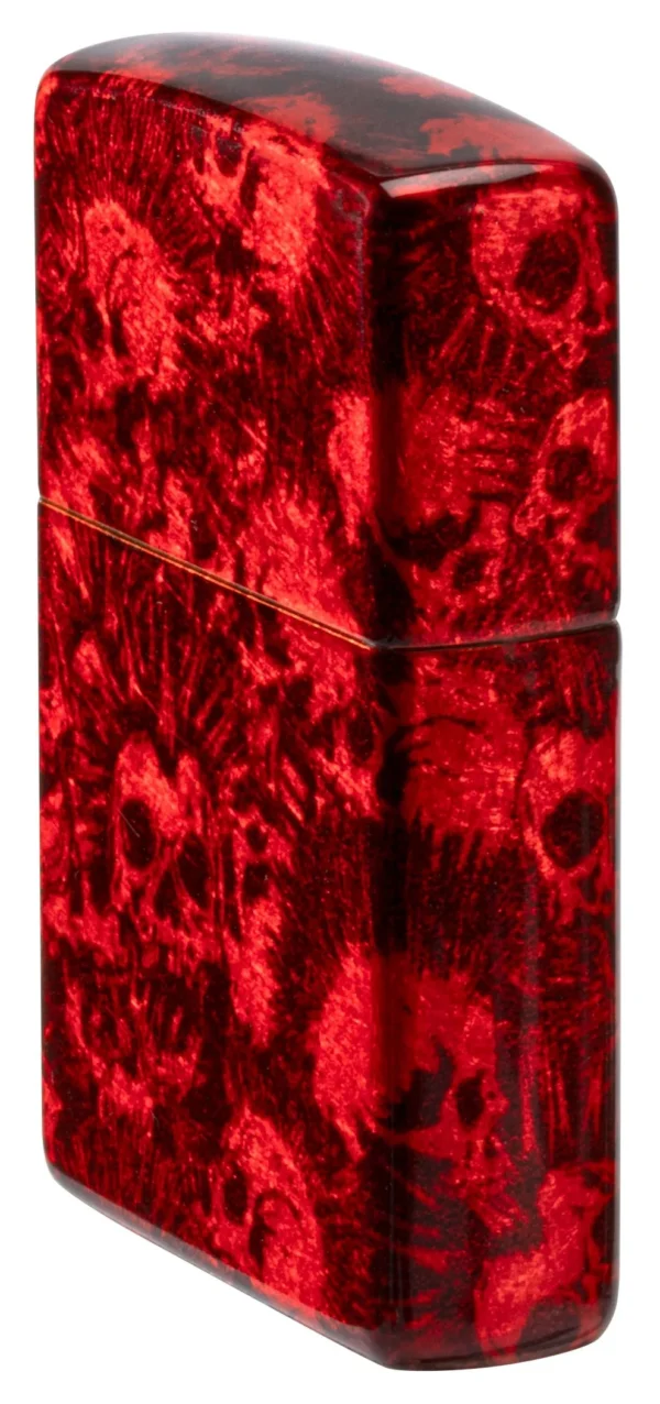 red punk skulls design