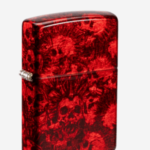 red punk skulls design